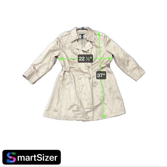 INC International Concepts Womens Double-Breasted Trench Coat Size 2X - Picture 6 of 8